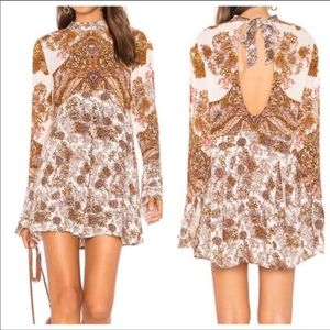 Free People Lady Luck Keyhole Boho Tunic dress.